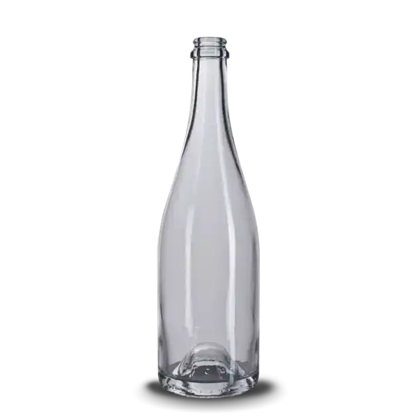 Champagneflaske / ciderflaske i klart glas – 0,75 L (til kombucha, kefir og cider)