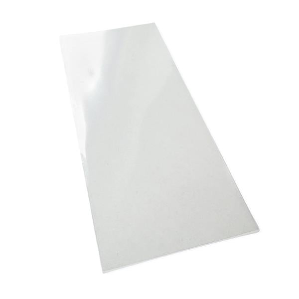 Pose af krystalklar plast, 9 x 17,5 cm, fladpose, 10 stk