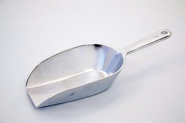 Metalskovl / skuffeske, 18,5 cm lang