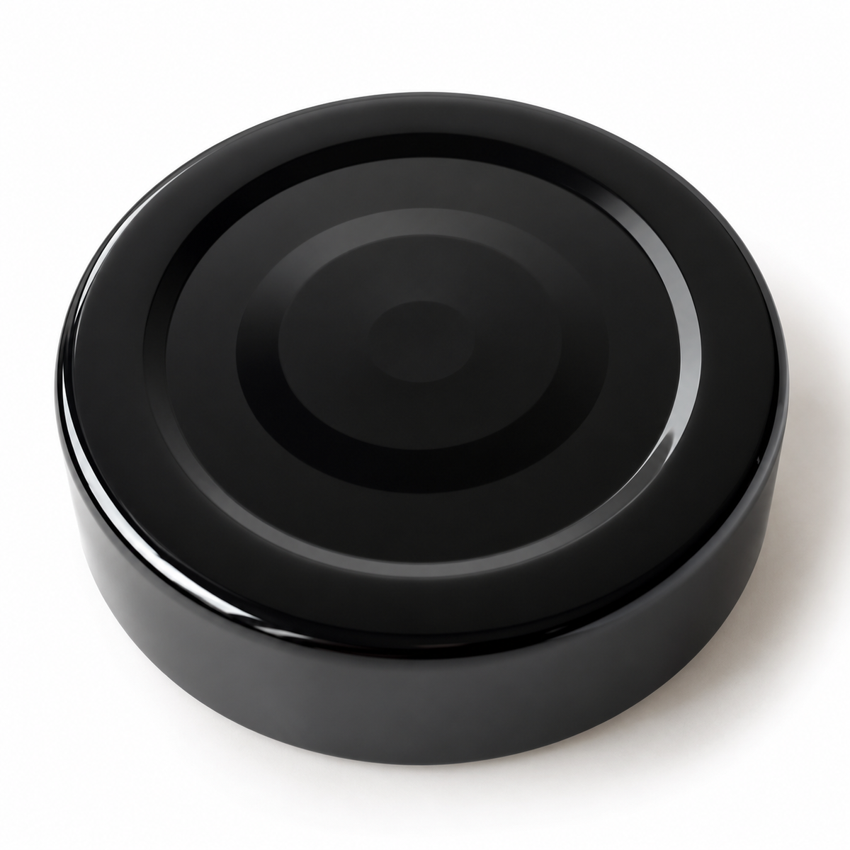 Skruelåg (høje) til glas og flasker, sorte, indre diameter 58 mm