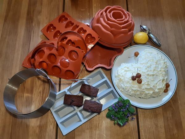Verstellbarer runder Kuchen-, Torten- und Dessertring, 8,5 cm hoch