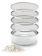 Melsigte / Sigte i rustfrit stål med 4 sold - Ø 20cm