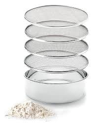 Melsigte / Sigte i rustfrit stål med 4 sold - Ø 20cm