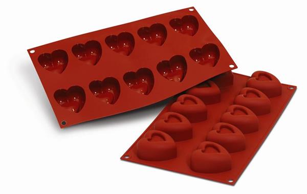 Mini-savarinforme formet som hjerter, 1 form med 10 huller
