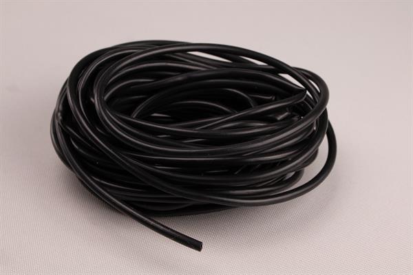 Oppbindingsbånd, 4 mm sort gummislange, 10 m