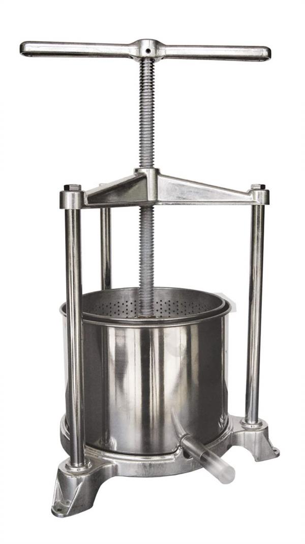 Råfrugtpresse, 5 liter. Højde 47 cm.