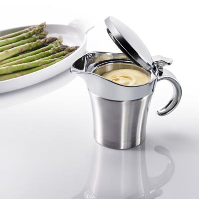 Termosaucekande / Saucekande med låg, rustfrit stål, 0,5 liter, 1 stk