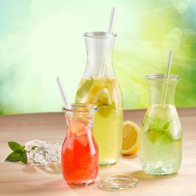 Weck-pullo 500 ml – tyylikäs lasipullo kannella mehulle ja tuoremehulle