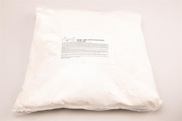 Kridt  kalk, (Kalciumcarbonat), 1 kg