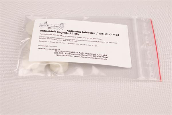 Anti-mug tabletter  tabletter mod mikrobielt angreb, 12 stk