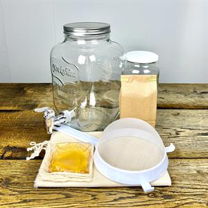 Kombucha begyndersæt – 4 liter glas med SCOBY og udstyr