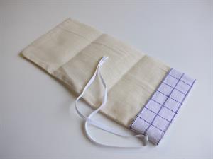 Spegepølsepose / Charcuteriepose / Pølsepose, blå tern, 25 x 12 cm